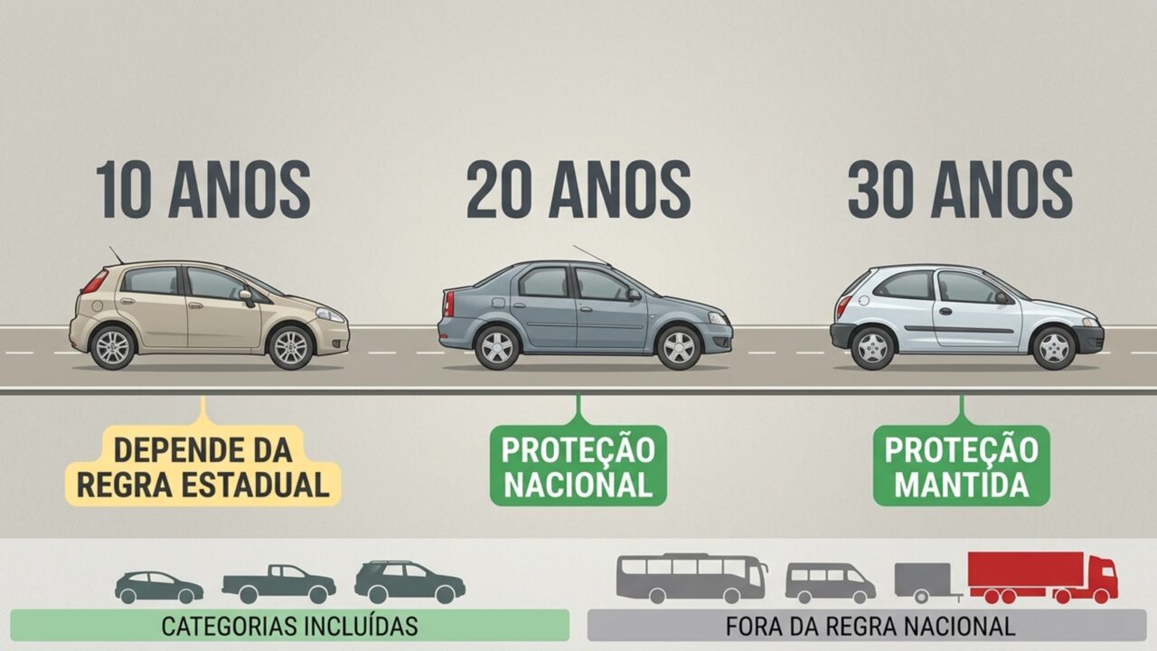 Aviso para quem tem veículos com 10, 20 e 30 anos de idade