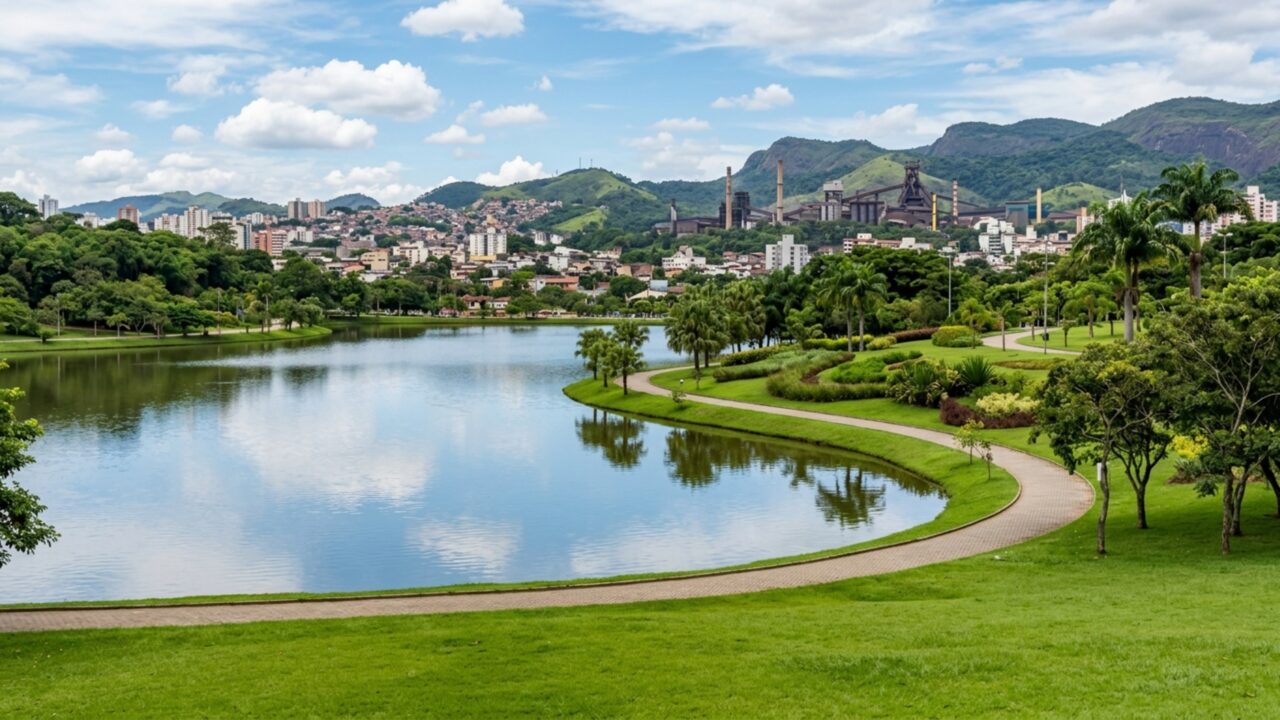 A cidade mineira que nasceu como vila operária e hoje tem um dos maiores parques urbanos do país, com 1,1 km² e projeto de Burle Marx