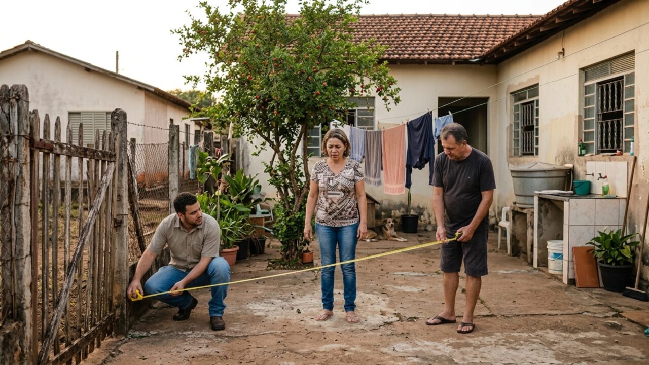 Casal compra uma casa simples, reforma telhado, cozinha e banheiro durante sete anos e na hora de vender descobre que 40 m² do quintal pertencem ao terreno do vizinho