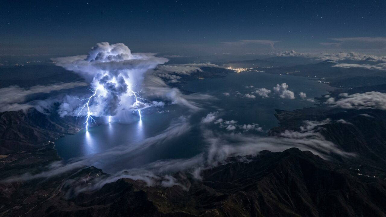 Existe um lugar onde relâmpagos aparecem em média 297 dias por ano e satélites registram cerca de 389 flashes por dia sobre o mesmo lago