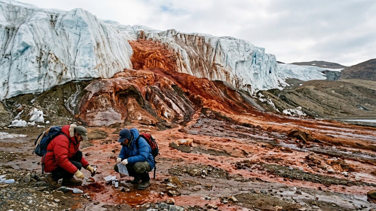 Segundo um novo estudo científico, as Cataratas de Sangue da Antártida abrigam descendentes de antigas criaturas marinhas