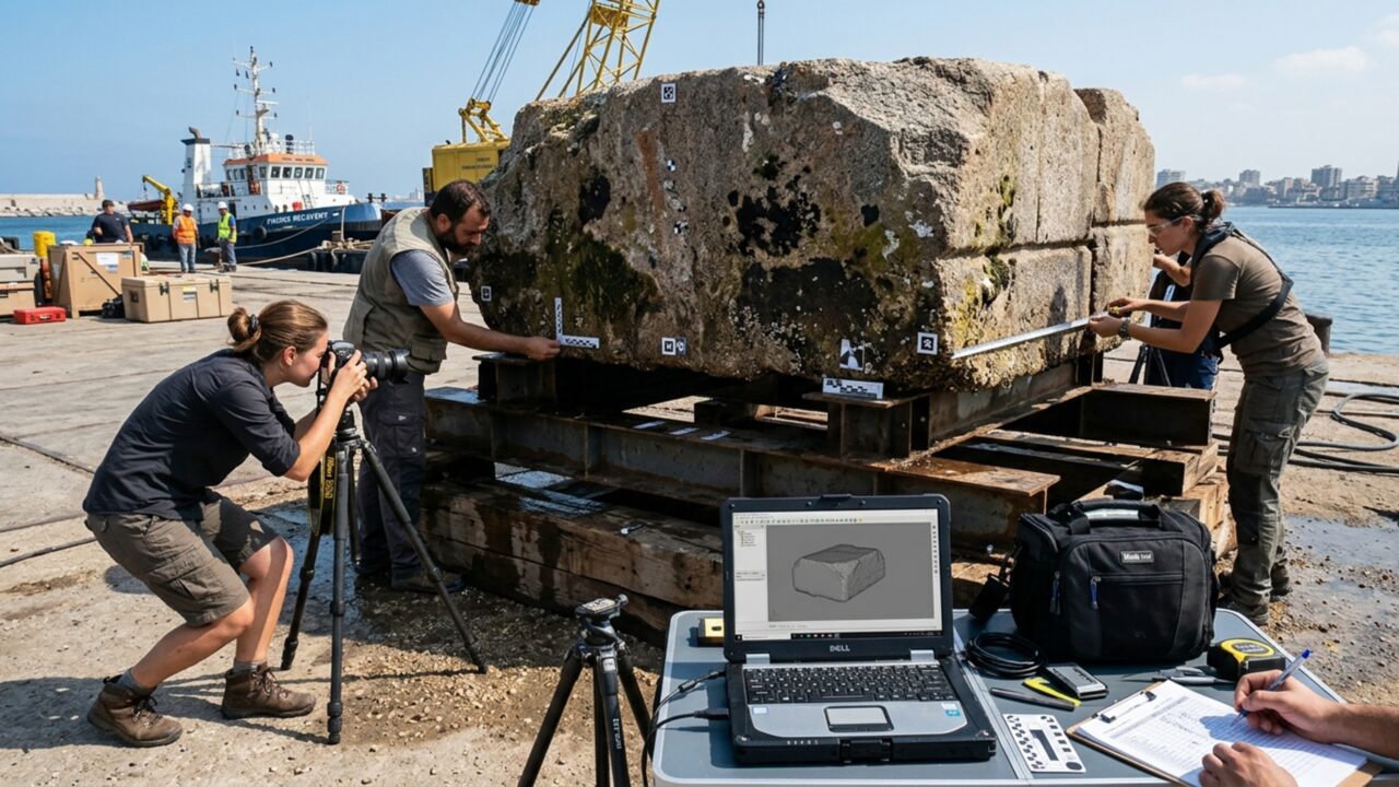 Após mais de 1.600 anos de história, os arqueólogos levam à superfície blocos de 80 toneladas de uma das Sete Maravilhas do mundo antigo