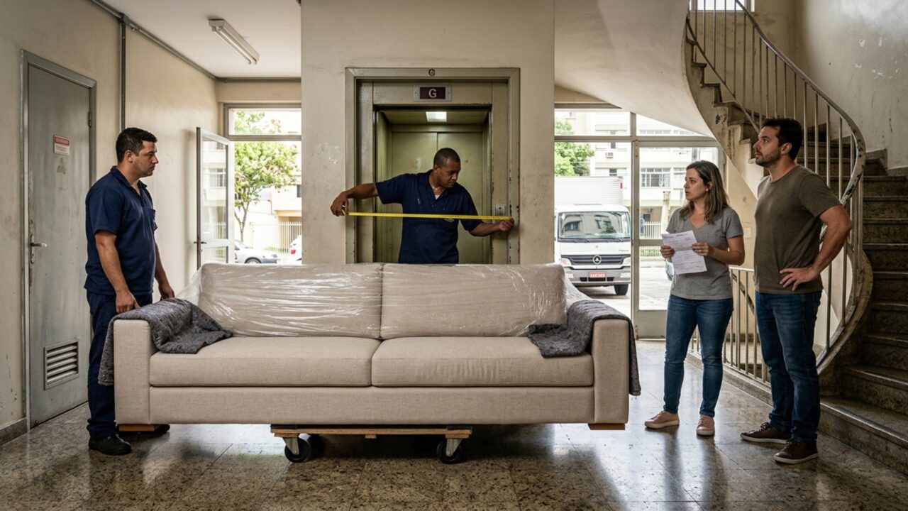 Casal paga R$ 5 mil em sofá sob medida e descobre que o móvel não entra no apartamento