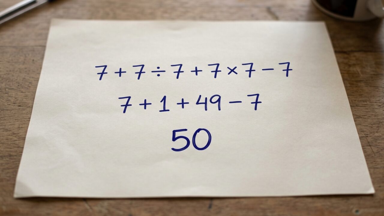 Resolva 7 + 7 ÷ 7 + 7 × 7 − 7 e descubra se você ainda lembra a ordem certa das operações