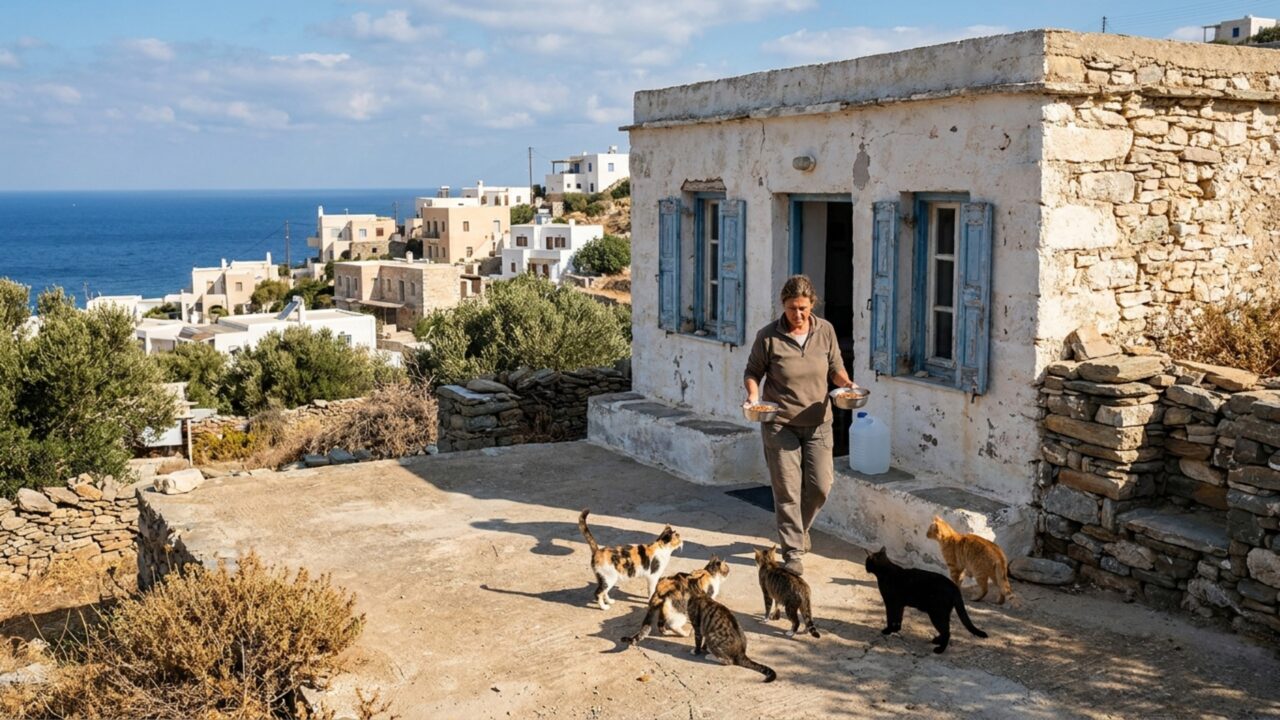 Eles estão procurando voluntários para viver de graça em uma ilha grega em troca de dedicarem cinco horas por dia a cuidar de gatos abandonados