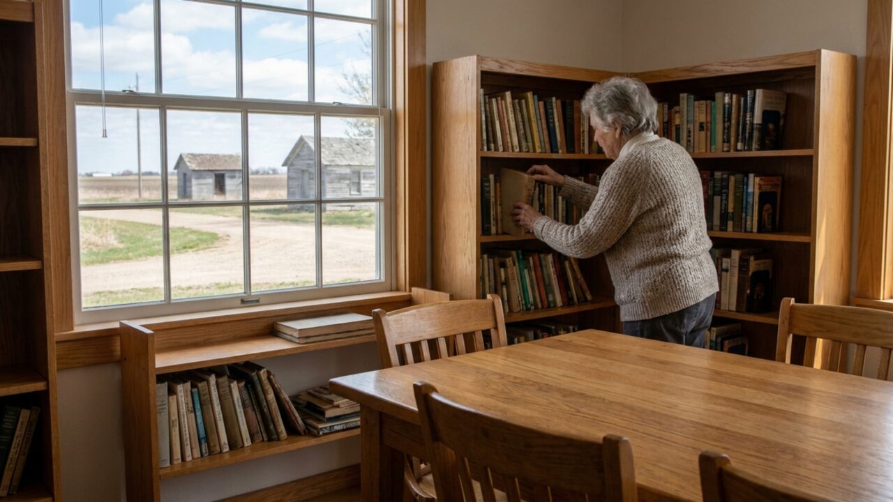 A cidade com apenas 1 moradora onde a mesma mulher é prefeita, bibliotecária e dona do único bar da região
