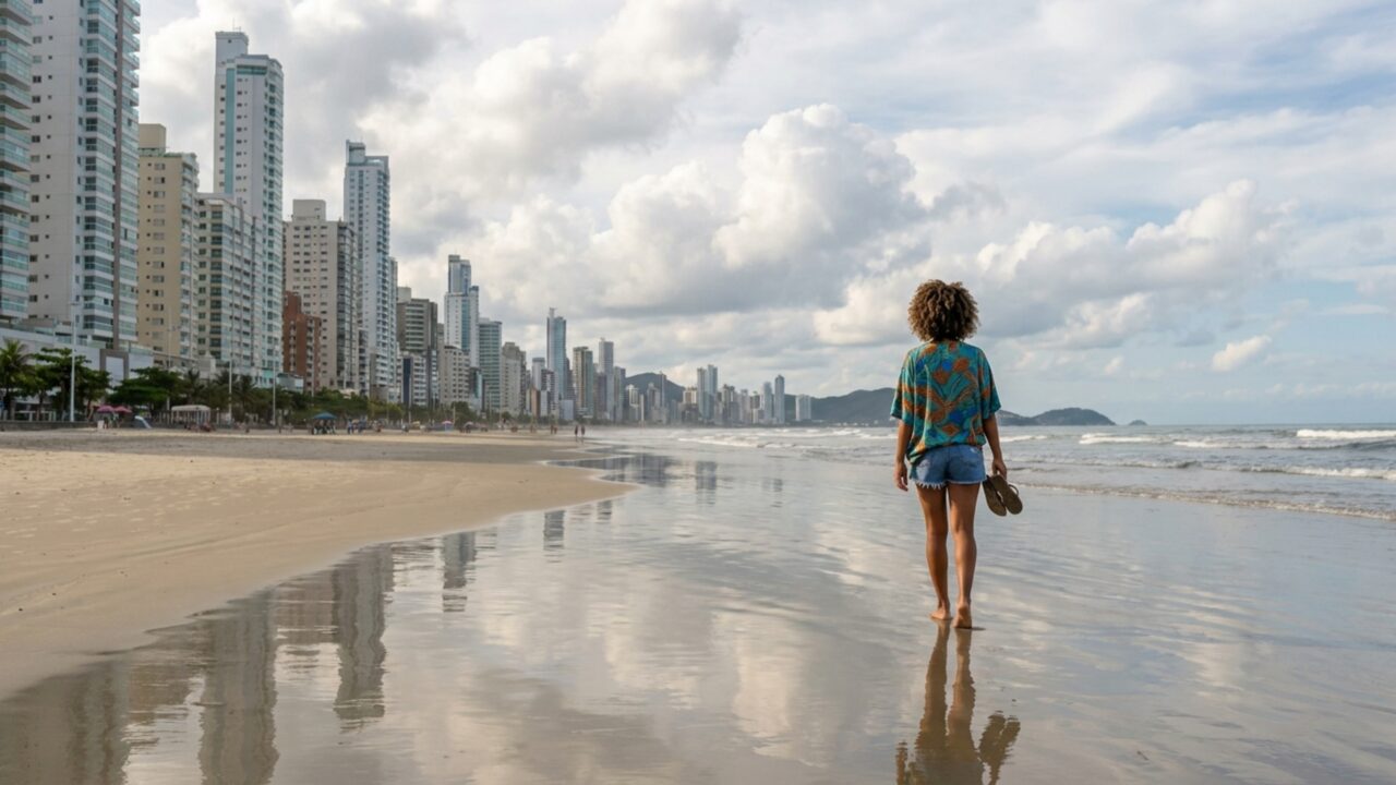 Praia alargada de 25 para 70 metros e os prédios mais altos do Brasil: a cidade catarinense que refez a própria orla