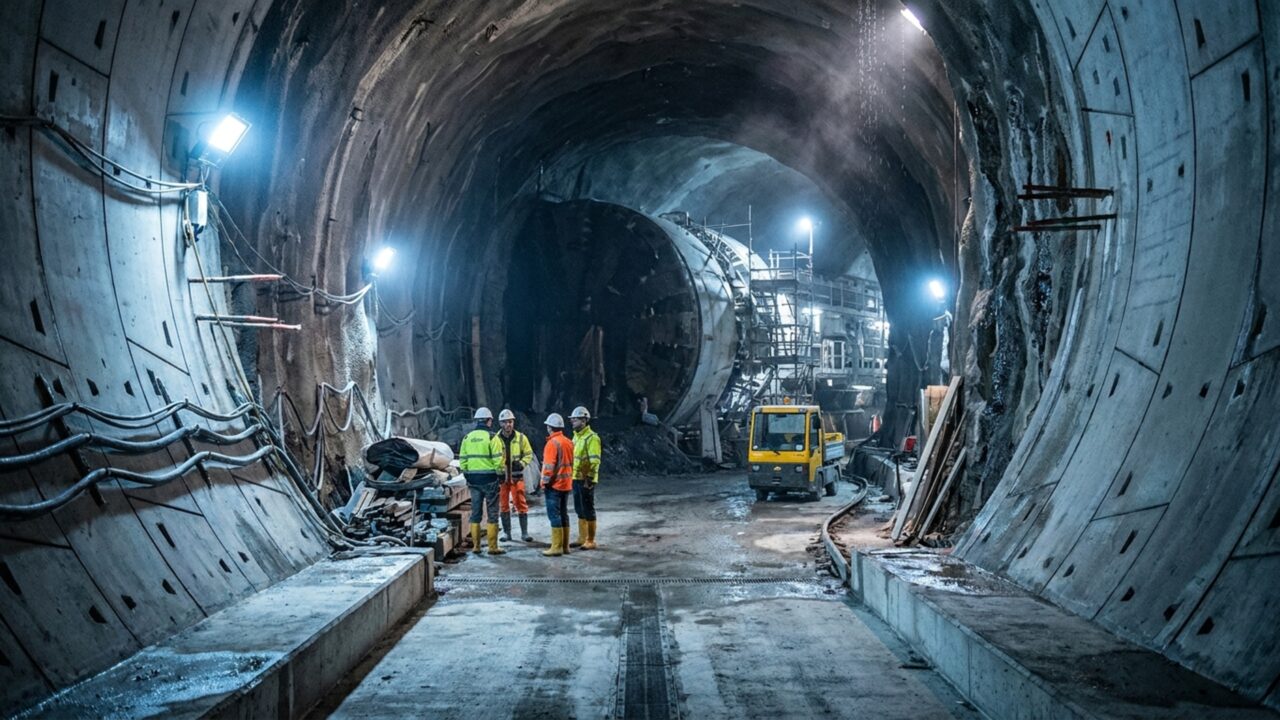 Túnel de R$ 62 bilhões atravessa uma cadeia de montanhas e será o mais longo túnel ferroviário do mundo