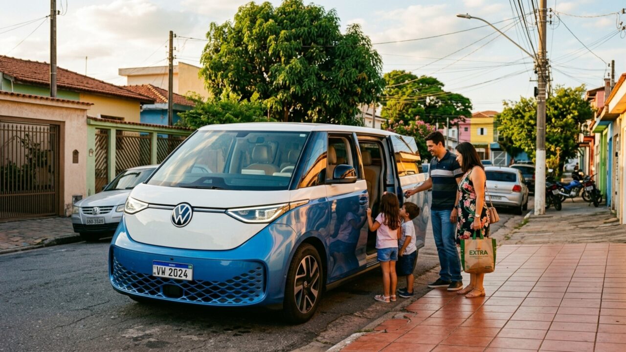 Van elétrica surpreende com porta-malas de 1.121 litros que pode passar dos 2.100 litros com os bancos rebatidos