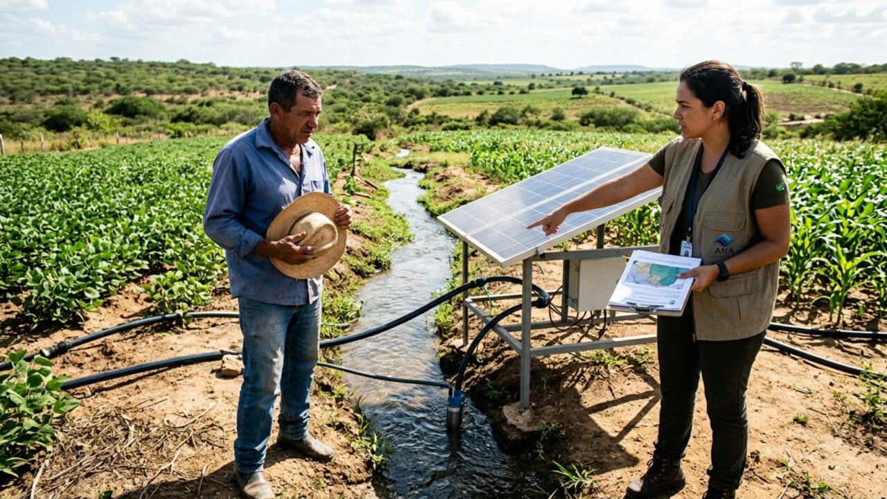 Agricultor instala bomba solar de R$ 46 mil para retirar água de córrego que atravessa a fazenda e fiscalização manda desligar todo o sistema