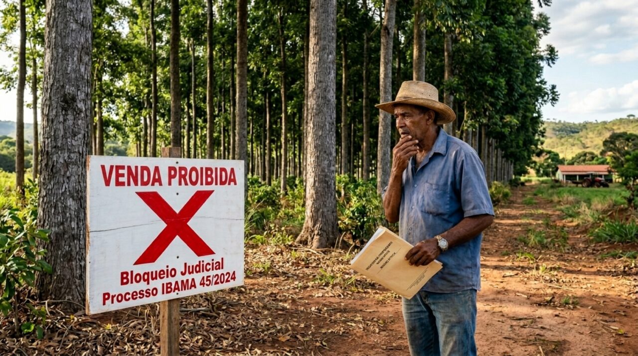 Agricultor planta mogno africano em 3 hectares no interior de Goiás espera 15 anos para cortar e descobre na hora da venda que precisa de autorização do Ibama que pode levar dois anos