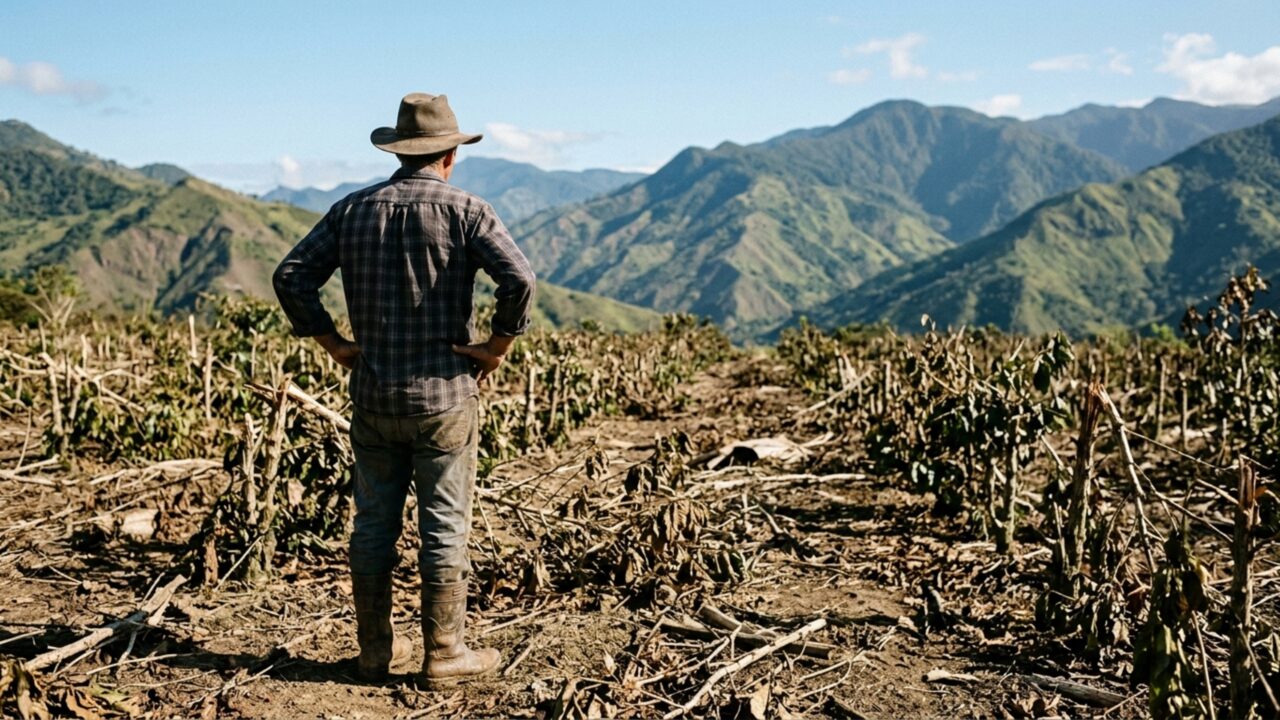 Agricultor planta 8 mil pés de café e meses depois gado do vizinho rompe a cerca e destrói quase três hectares da nova lavoura