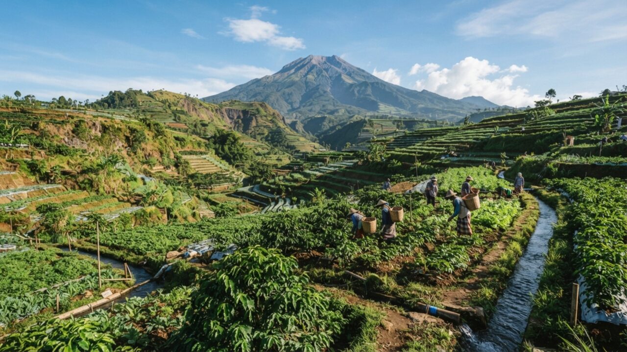 Um lago turquesa dentro deste vulcão da Indonésia já teve pH abaixo de zero e alimenta um rio que chega a áreas agrícolas 40 km adiante