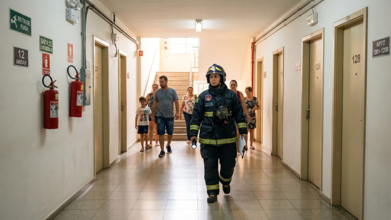 Morador fura laje para instalar pendente de luz, atinge cano de gás encanado do prédio e causa evacuação de emergência de 40 famílias