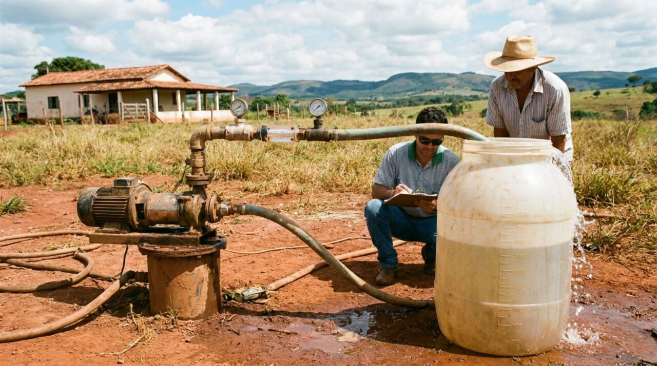 Família compra sítio com poço já perfurado e meses depois descobre que não basta ser dona do terreno para retirar água subterrânea sem regularizar a captação