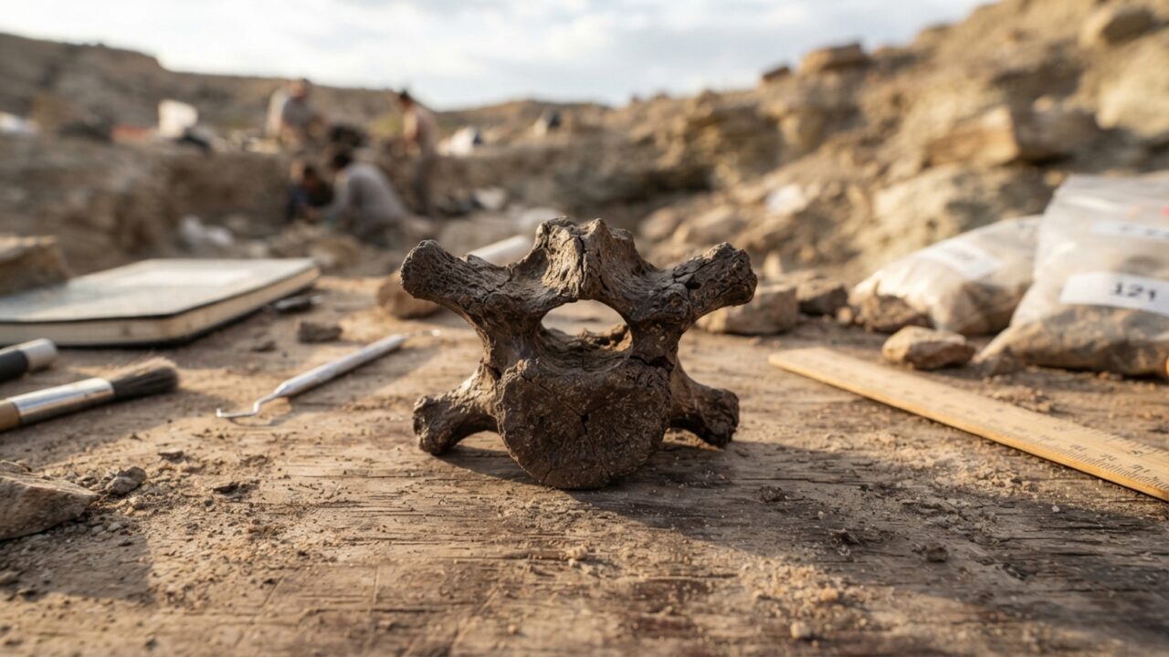 Três crianças encontram osso durante caminhada em família, avisam um museu e descobrem que haviam localizado os restos de um T. rex jovem que viveu há milhões de anos