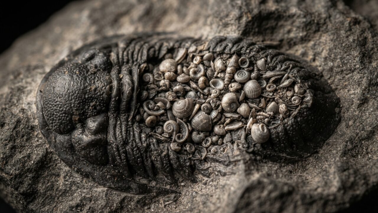 Um trilobita morreu há 465 milhões de anos com o intestino cheio de conchas, e elas não se dissolveram porque sua digestão era neutra ou alcalina