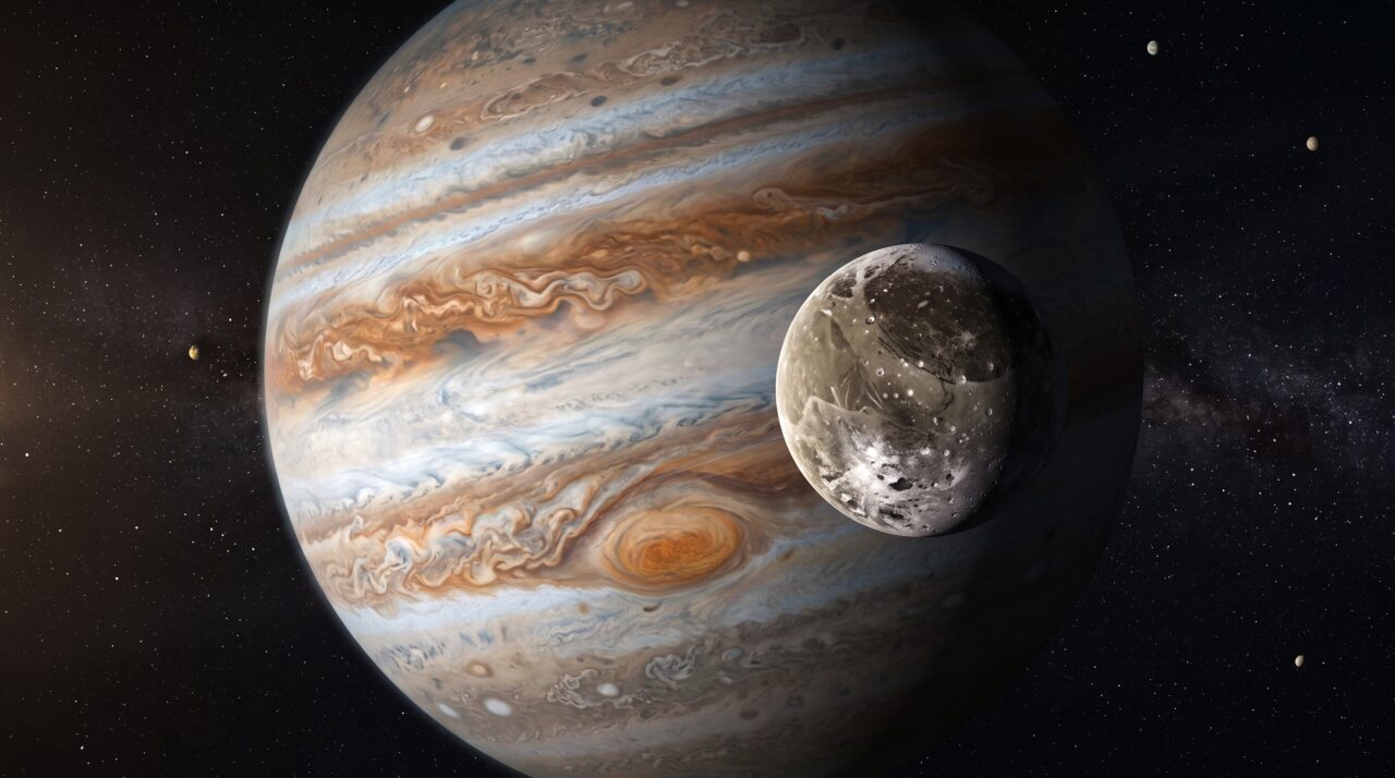 Ganimedes é uma lua, mas é maior que o planeta Mercúrio, pode conter mais água do que existe na superfície da Terra e até mesmo gera seu próprio campo magnético