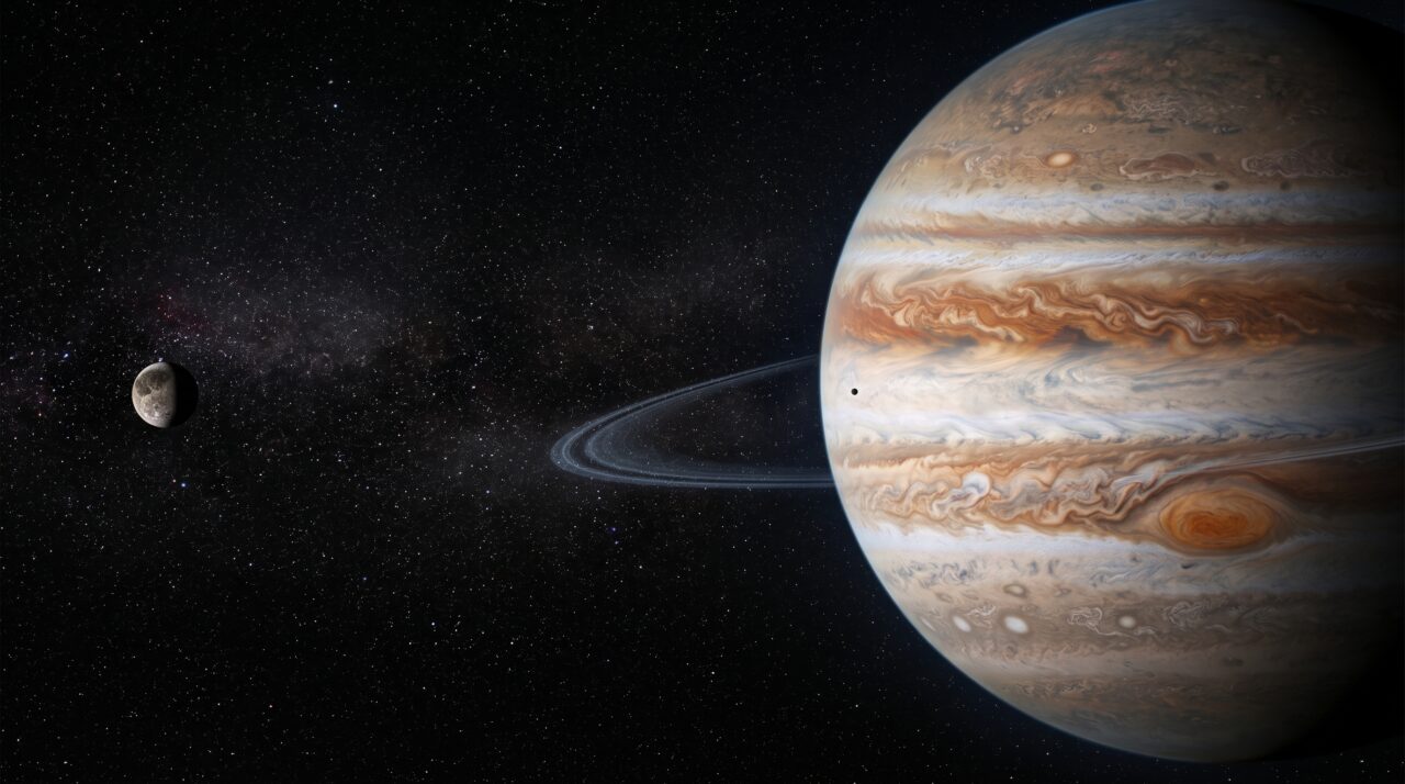 As características impressionantes e o oceano escondido da lua Ganimedes de Júpiter.