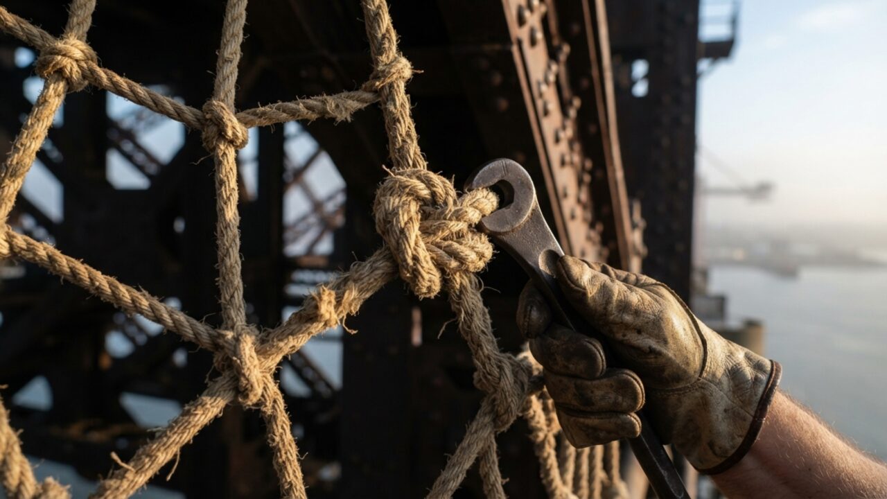 Uma rede instalada sob a construção da ponte Golden Gate salvou 19 trabalhadores de quedas fatais, e os homens que caíram nela passaram a se chamar de Clube do Meio do Caminho para o Inferno