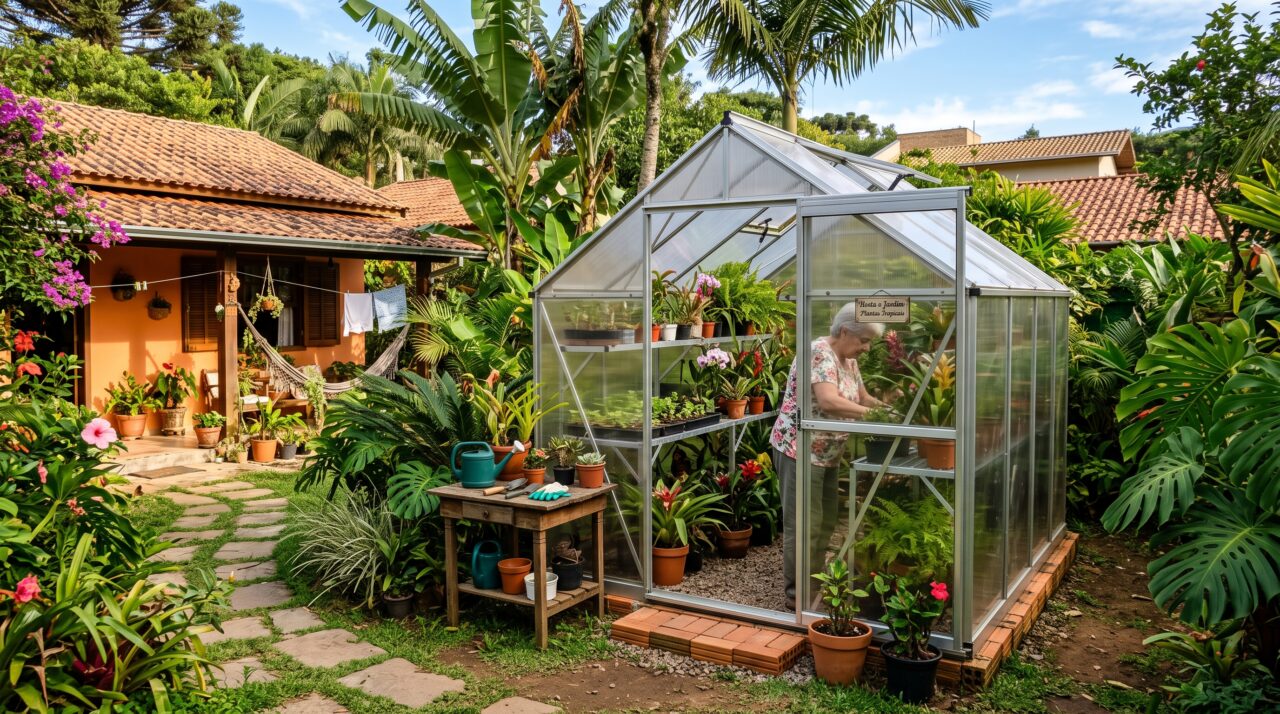 Custo e planejamento para construir uma estufa de plantas no quintal em 2026