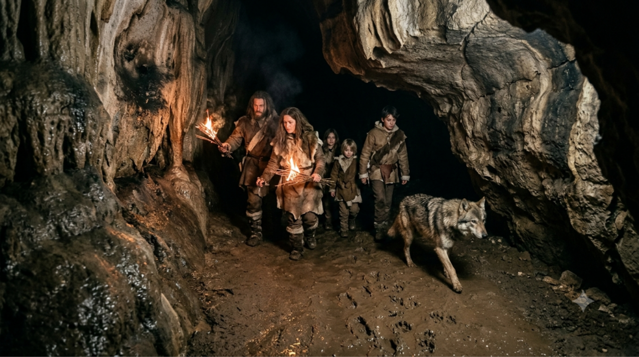 Há 14.400 anos, cinco pessoas e um cachorro exploraram uma caverna profunda utilizando um método surpreendentemente simples e deixaram vestígios para a eternidade