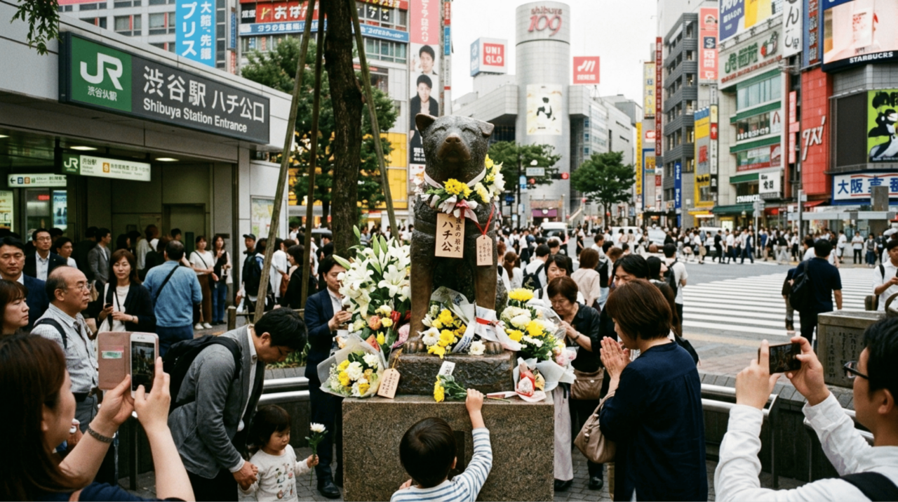 Hachiko, o famoso cachorro japonês que esperou por anos pelo seu dono, recebe homenagem histórica