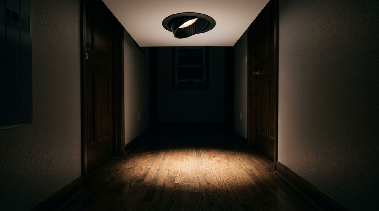 Morador coloca refletor com sensor de presença no corredor para aumentar a segurança, vizinha reclama que a luz invade o apartamento e síndico exige ajuste no alcance