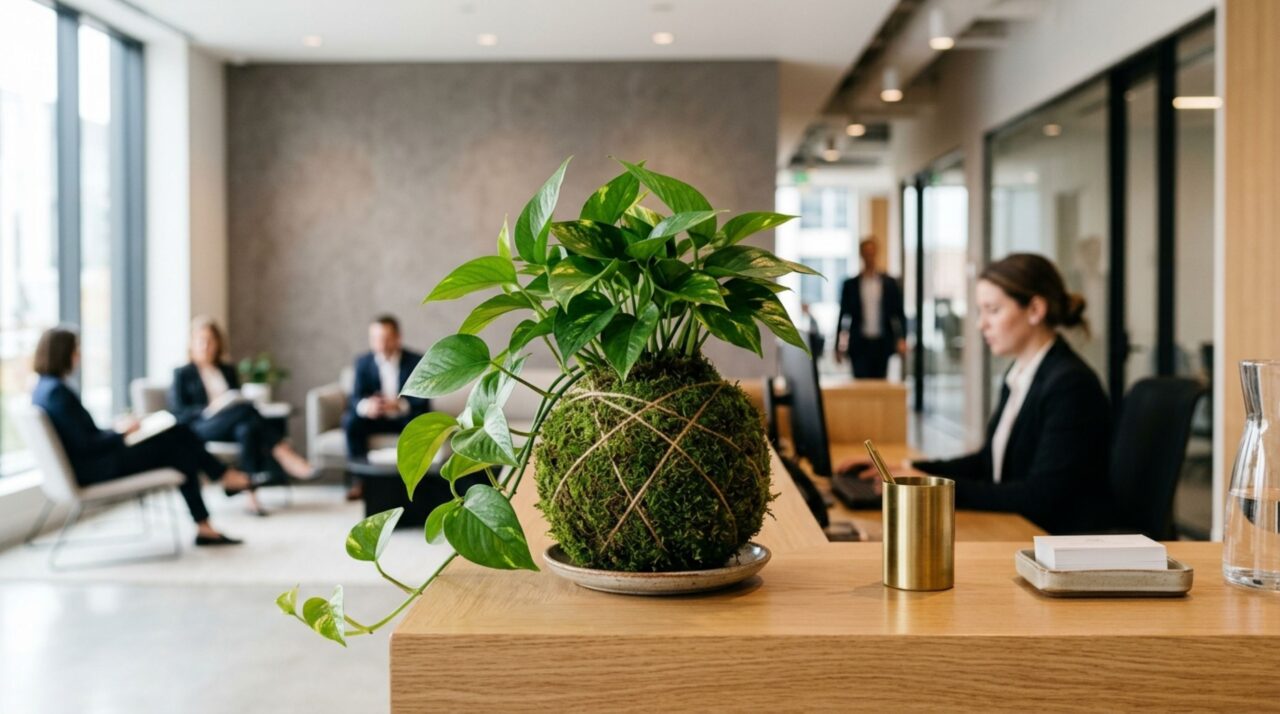 Crie esferas japonesas de musgo com plantas de sombra para vender como decoração sofisticada em escritórios
