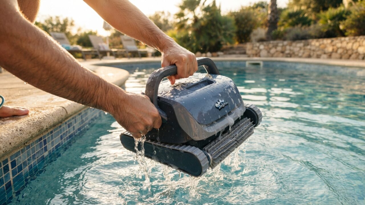 Dona de casa compra robô limpador de piscina de última geração, aparelho confunde o ralo de sucção profundo com sujeira, entope o motor central e causa prejuízo de R$ 8 mil