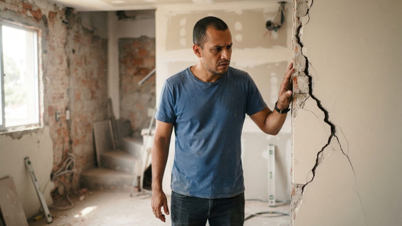 Morador contrata empreiteira para construir edícula, paga 80% do valor adiantado e descobre que a empresa usou materiais de segunda linha fora da especificação