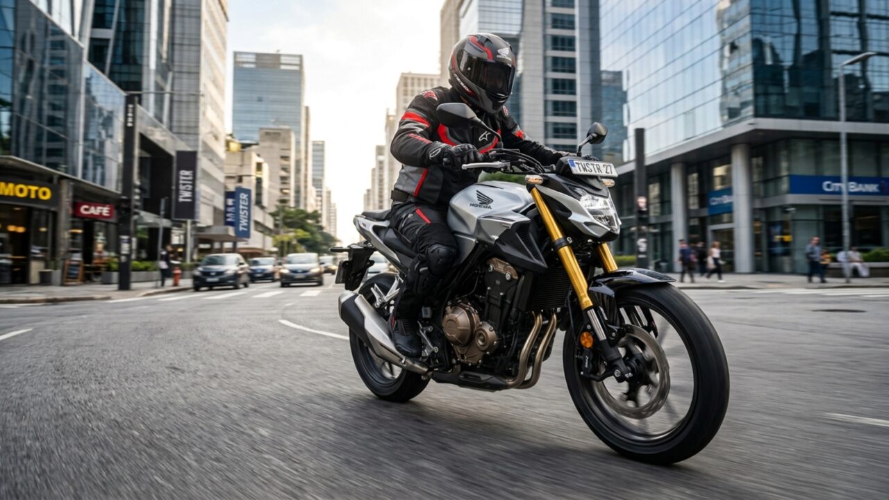 Naked de 24,7 cv ganha suspensão invertida, controle de tração e pisca-alerta acionado automaticamente em frenagens bruscas