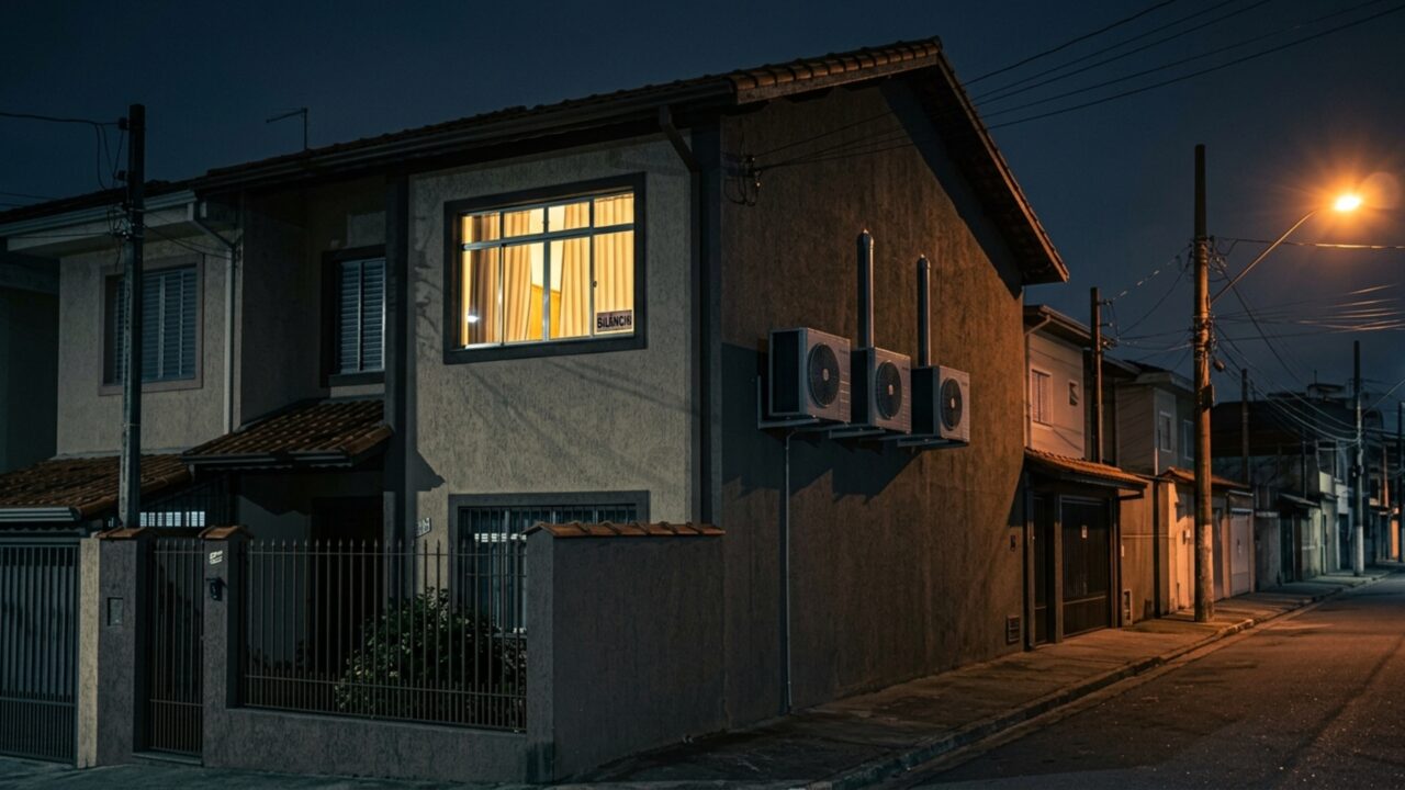 Família instala três aparelhos de ar-condicionado e morador ao lado pede retirada porque motores ficam diante da janela de seu quarto
