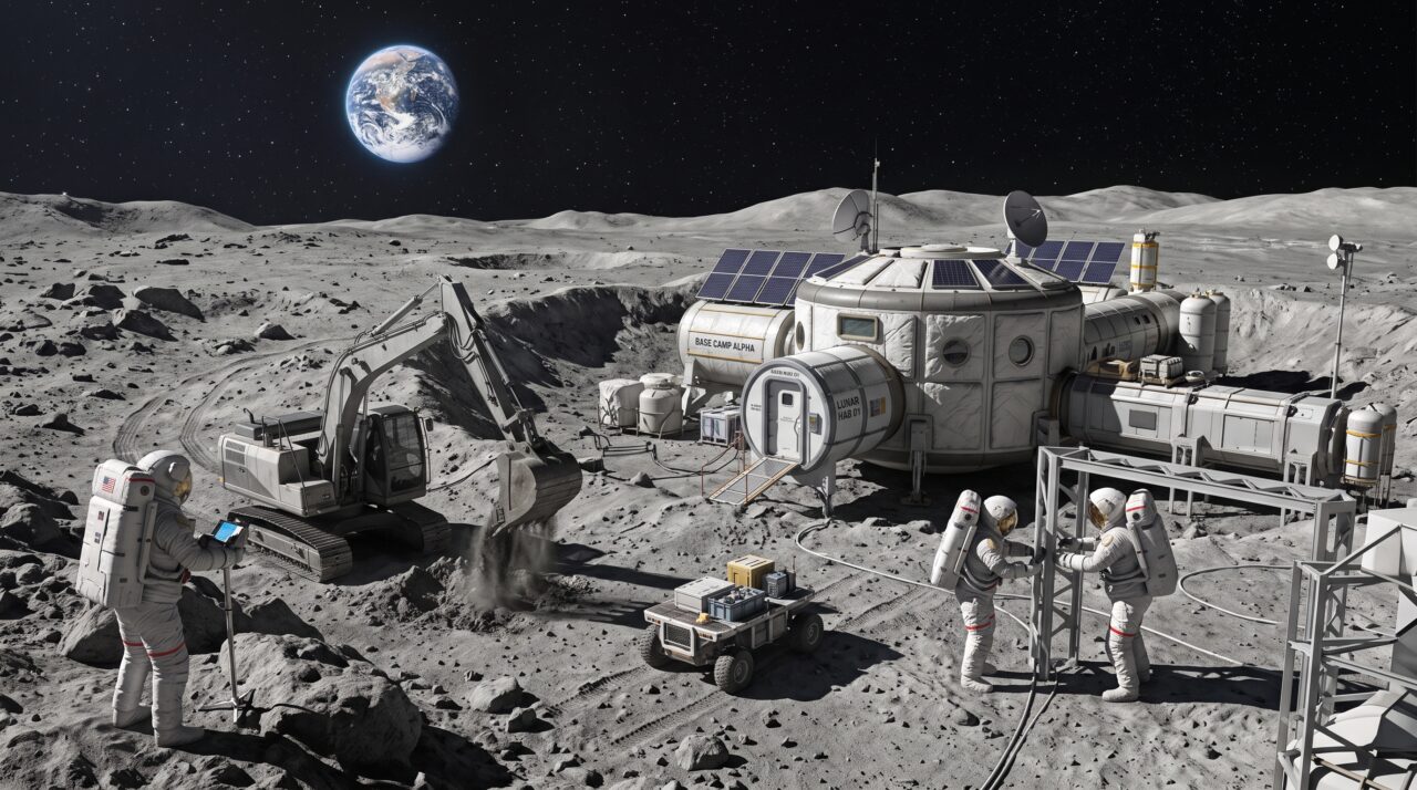 A NASA pagará US$ 590 milhões a três empresas para enviar materiais de construção à Lua, um passo fundamental para tornar uma futura base lunar menos distante