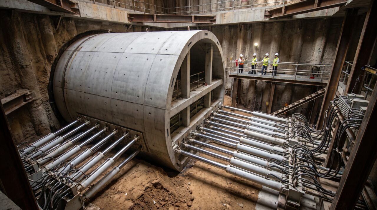 Para construir apenas 1 km deste túnel, engenheiros precisaram usar quatro técnicas diferentes e empurrar uma estrutura com força equivalente ao peso de dezenas de aviões gigantes