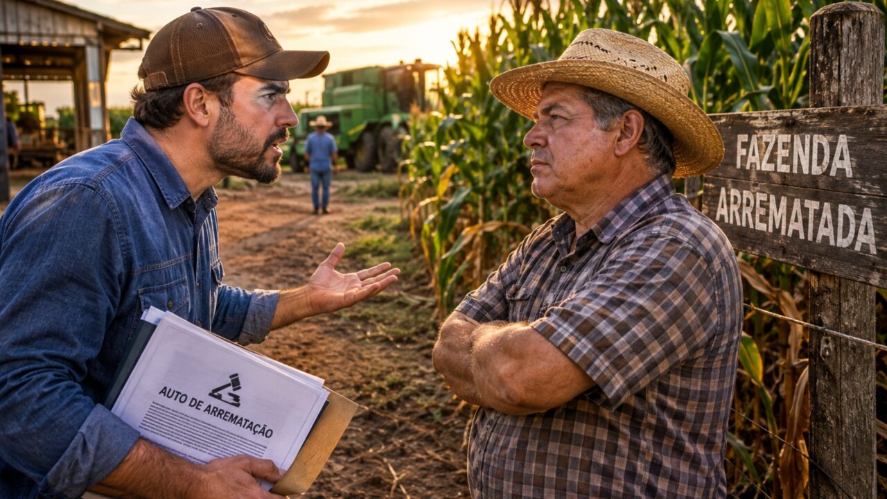 Agricultor compra fazenda em leilão e ao chegar encontra antigo proprietário cultivando a área e recusando entregar as chaves