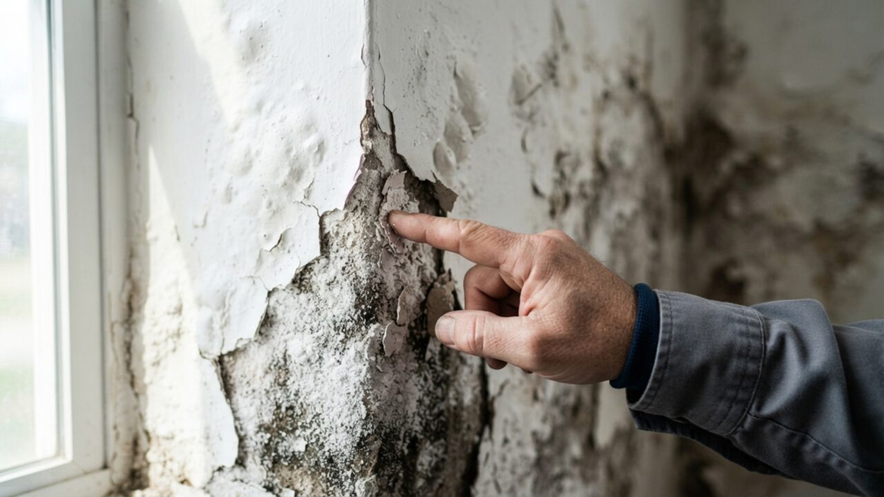 A infiltração silenciosa: 7 sinais visíveis na alvenaria que você nunca deve ignorar ao vistoriar uma casa para compra