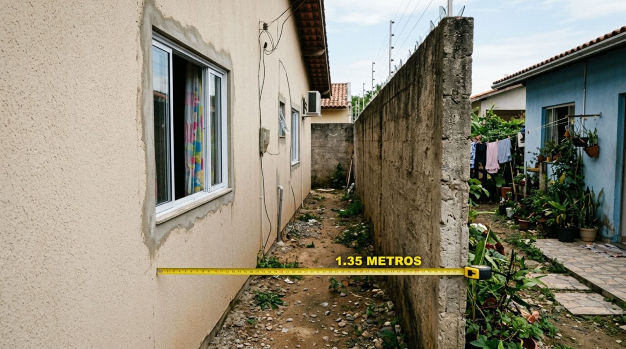 Casal passa férias fora e, ao retornar, percebe que vizinho abriu uma janela voltada para seu quintal, ele pede fechamento e distância da divisa vira centro da disputa