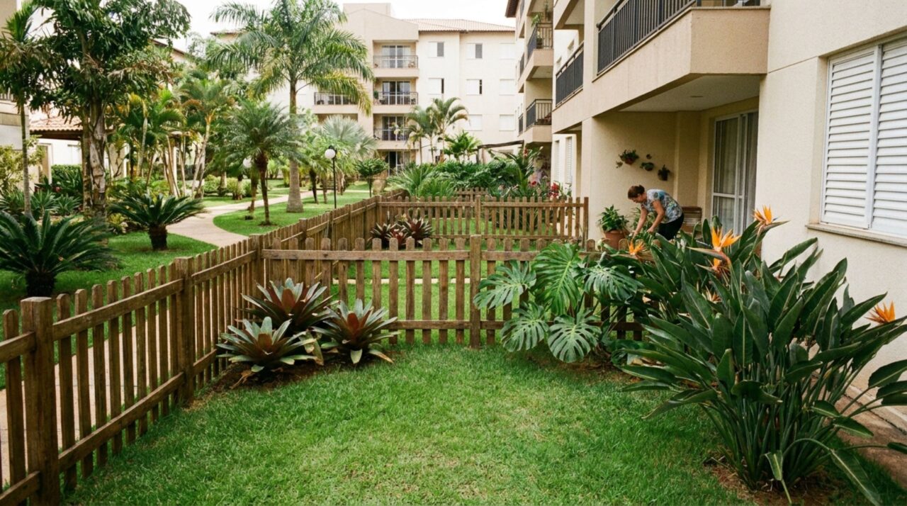 Família cerca jardim em frente ao apartamento térreo e cuida da área por dez anos, achando que ela fazia parte da unidade, mas nova síndica verifica a matrícula e descobre que o gramado é área comum