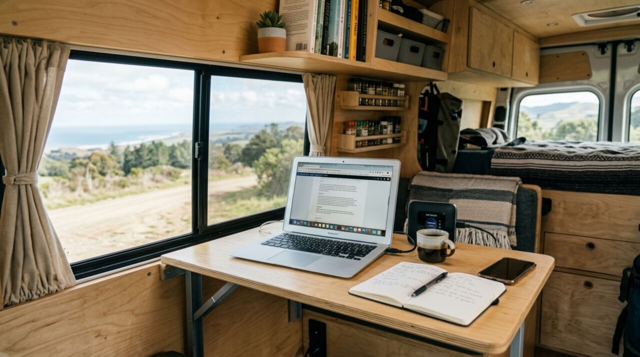A conectividade e o trabalho remoto tornam-se indispensáveis para sustentar a renda durante as viagens