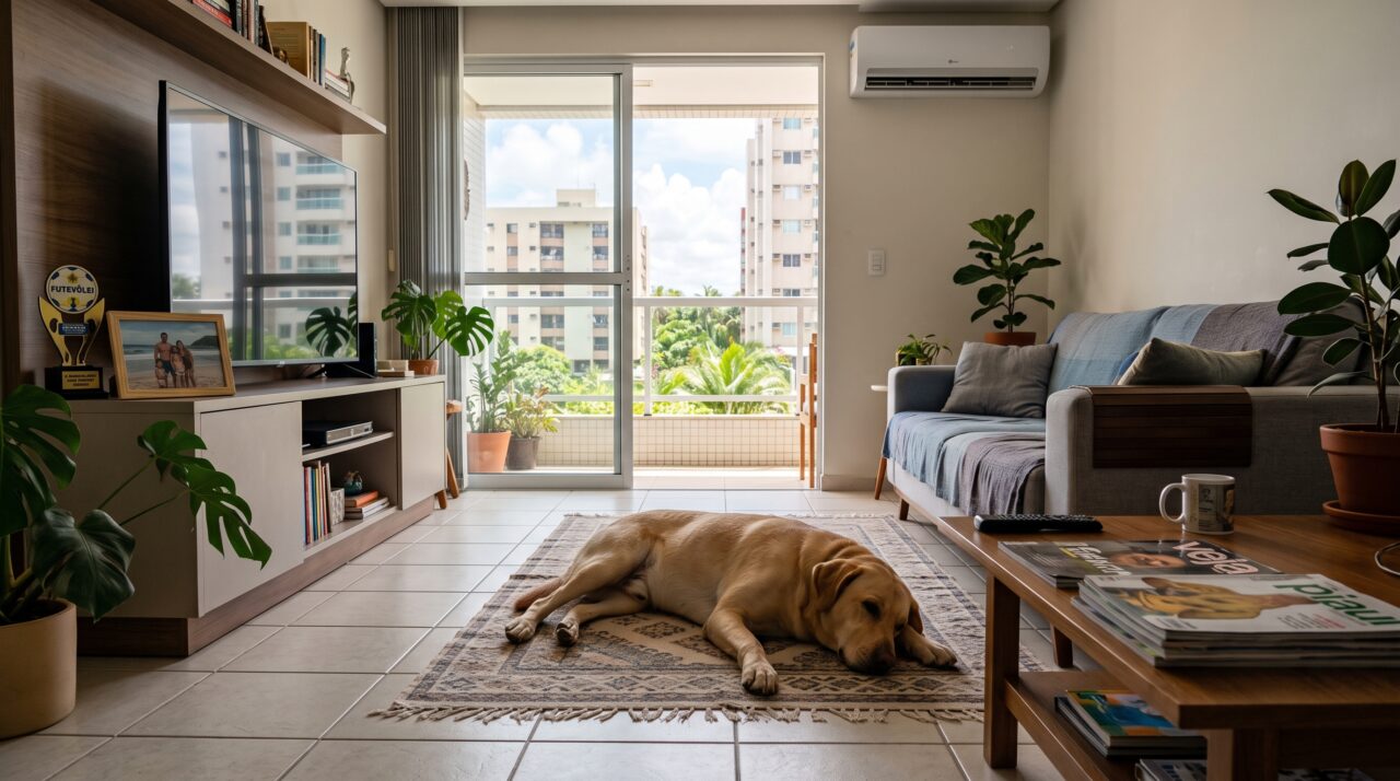 Decisão judicial sobre a proibição de cães de grande porte em condomínios residenciais.