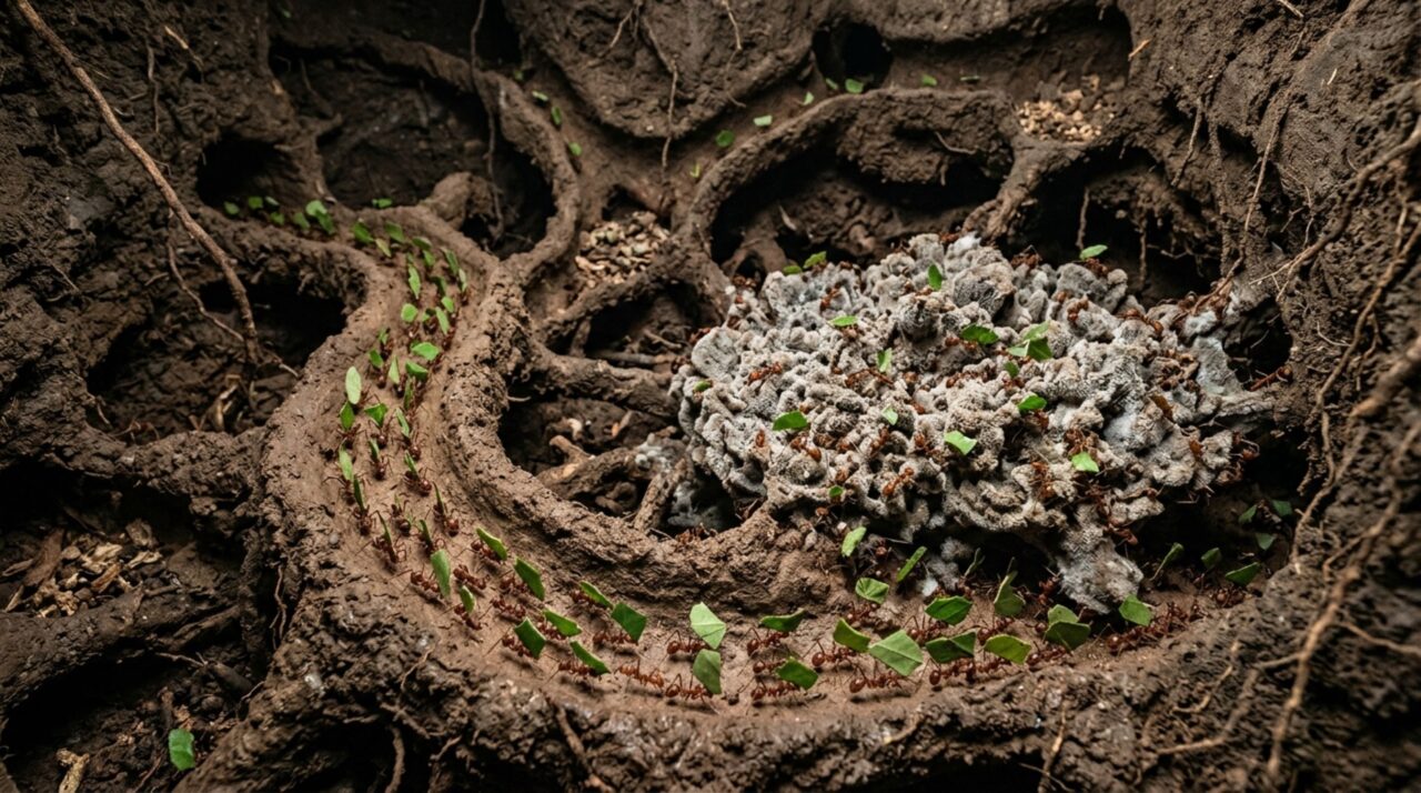 Quando humanos começaram a plantar há cerca de 10.000 anos, formigas já cultivavam fungos havia milhões: a agricultura desses insetos começou há 66 milhões de anos, após a extinção dos dinossauros