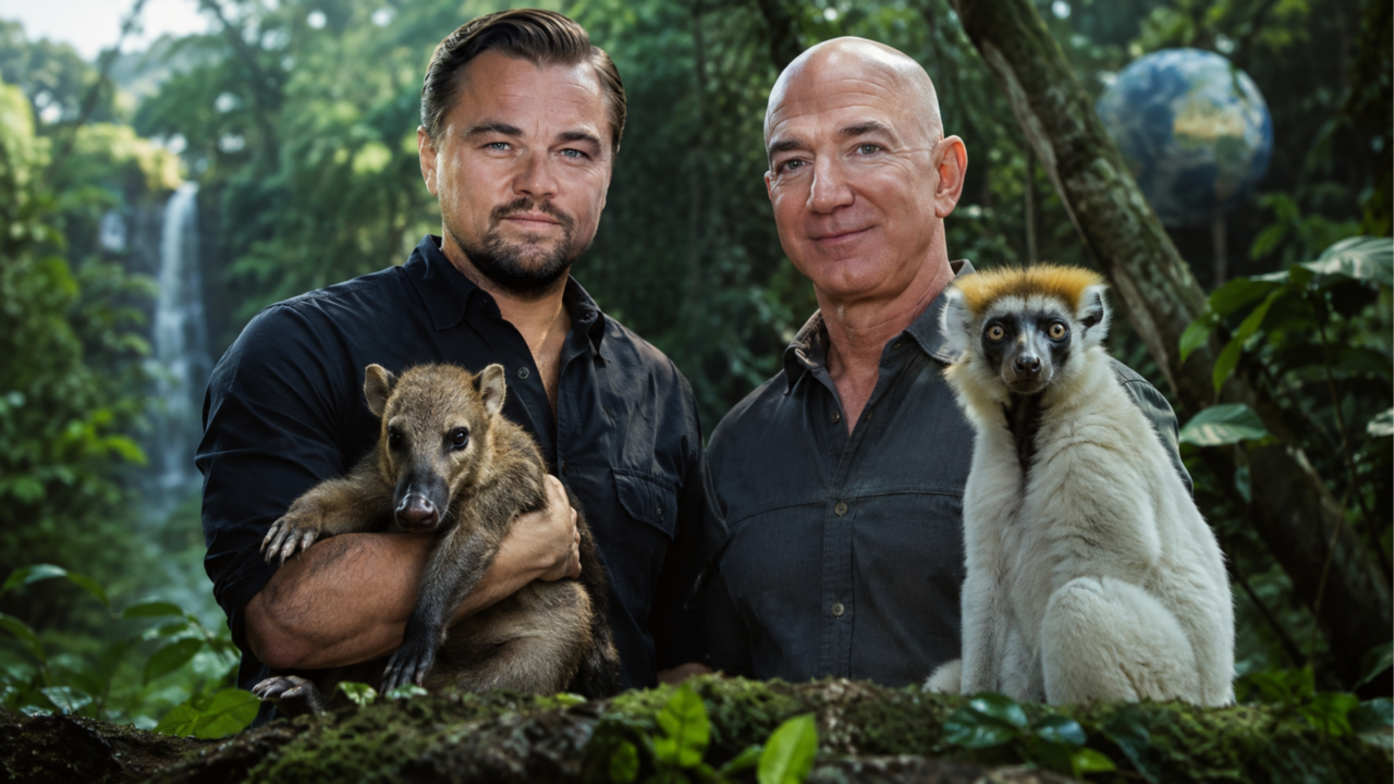 Leonardo DiCaprio e Jeff Bezos lançam fundo de U$ 200 milhões para salvar espécies de animais ameaçadas de extinção