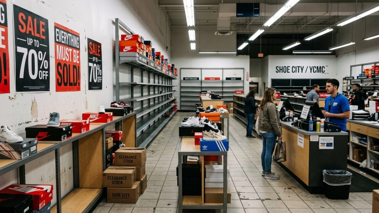 Mais de quatro décadas vendendo tênis chegam ao fim em poucas semanas, todas as 39 lojas entram em liquidação e cerca de 400 trabalhadores são atingidos