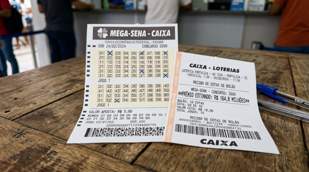 Fortaleza tem aposta única vencedora da Mega-Sena e bolão de 100 cotas divide prêmio de R$ 164,8 milhões