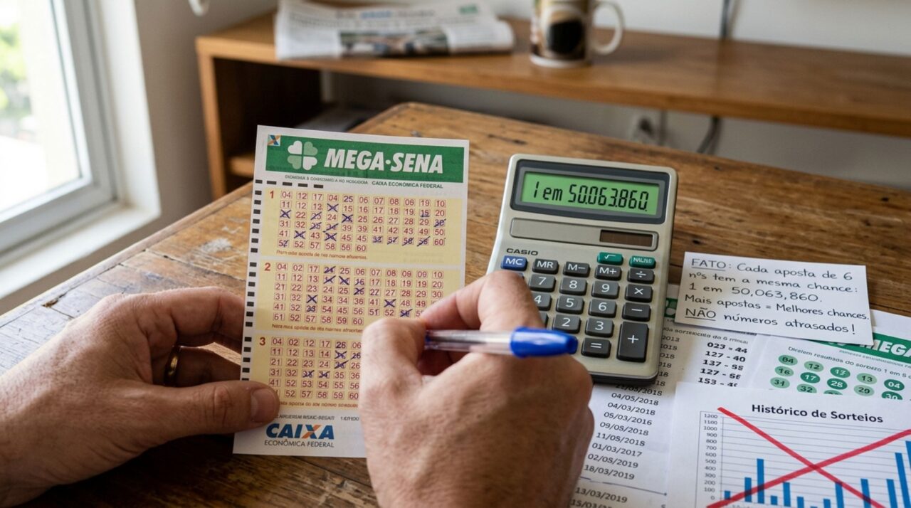 A estatística mostra que pessoas que escolhem dezenas atrasadas na Mega-Sena não encontram números mais próximos de sair, mas usam o passado para tentar prever um sorteio independente