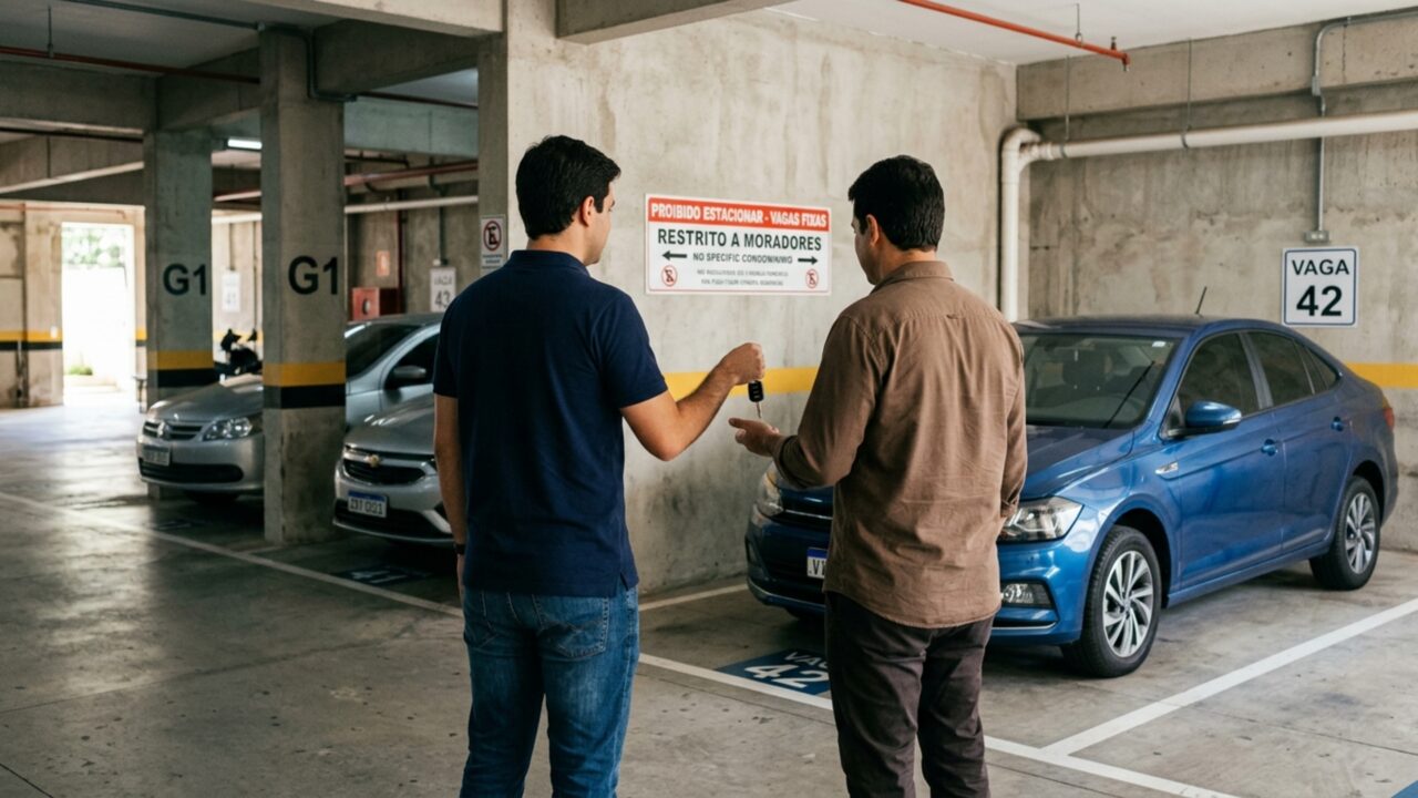 Motorista estaciona em vaga do próprio condomínio e recebe multa porque visitante deixou outro carro no espaço por menos de meia hora