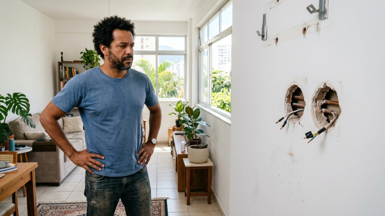 Inquilino instala ar-condicionado com autorização por mensagem e proprietário cobra R$ 9 mil para recuperar a parede quando contrato termina