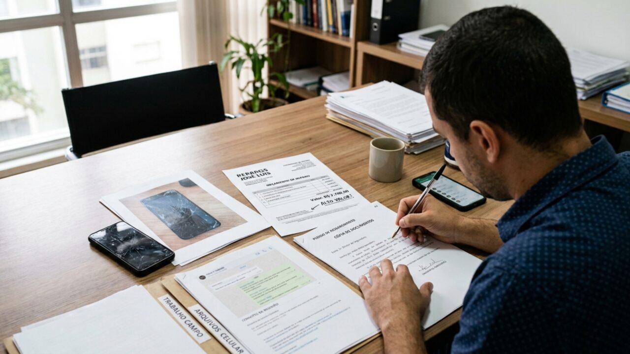 Funcionário trabalha dois anos usando celular próprio para atender clientes e empresa se recusa a pagar qualquer valor quando aparelho quebra durante expediente