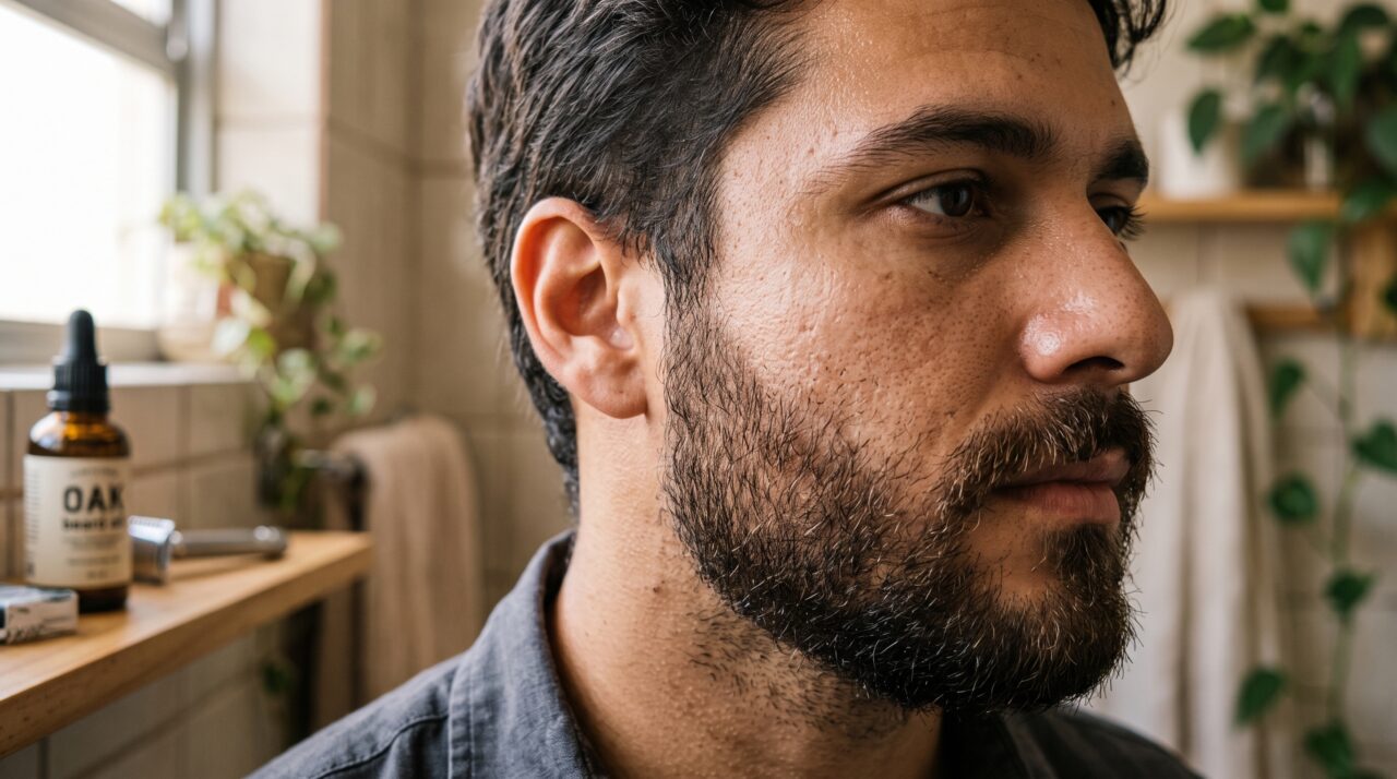 Barba falhada não precisa ser raspada toda vez que cresce: alguns comprimentos conseguem misturar melhor as áreas vazias e deixar o desenho muito mais uniforme